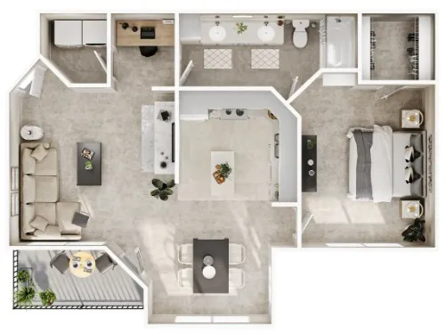 Seven Oaks Apts floor plan 4