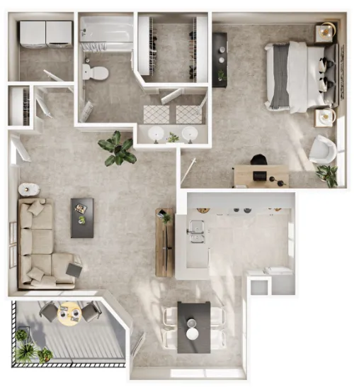 Seven Oaks Apts floor plan 5