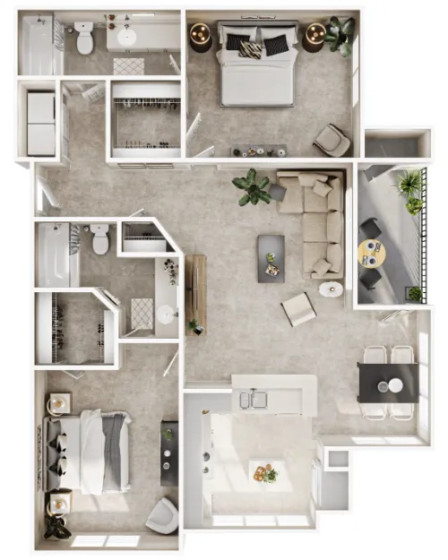 Seven Oaks Apts floor plan 7