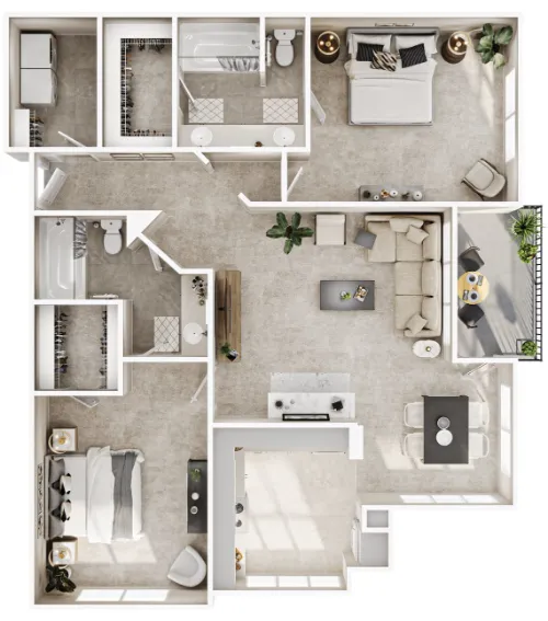Seven Oaks Apts floor plan 8