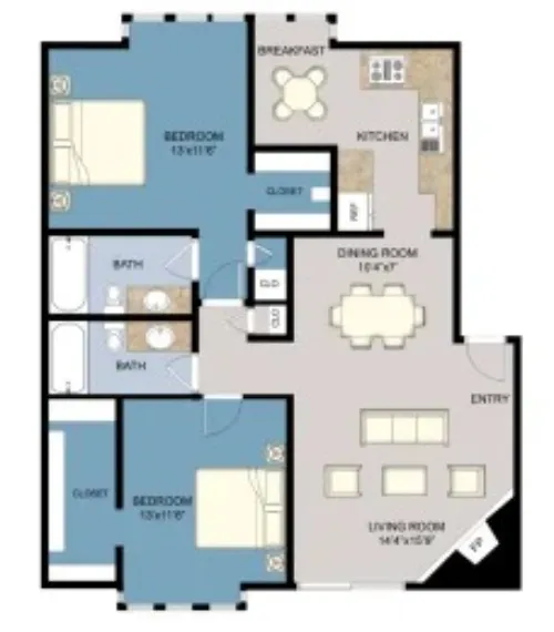 Shenandoah Apartments Richardson FloorPlan 5