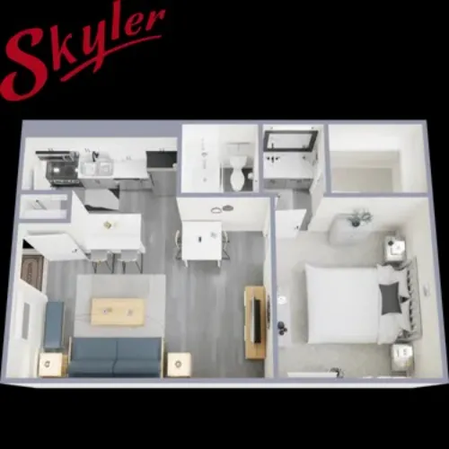 Skyler Apartments Irving FloorPlan 1