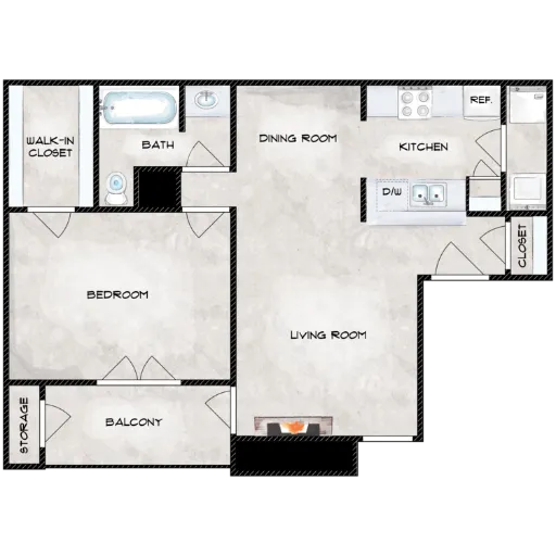 The Chalet Apartments Irving Floorplan 3