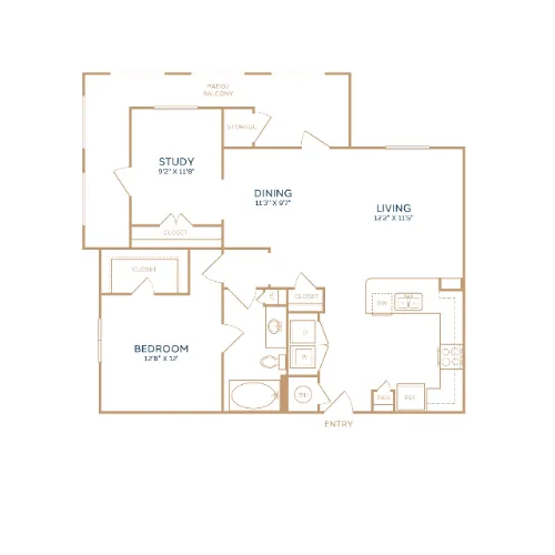 The Duvall Grand Prairie floor plan 6