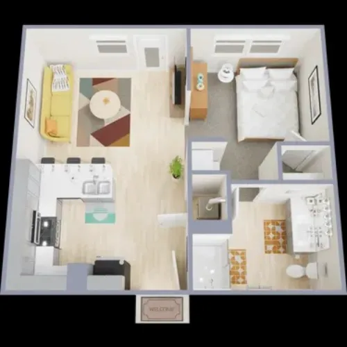 The Gibson Grand Prairie FloorPlan 1