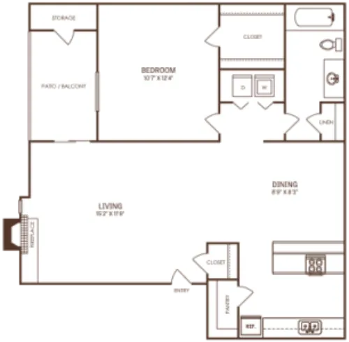 The Reid Apartments Grand Prairie FloorPlan 2