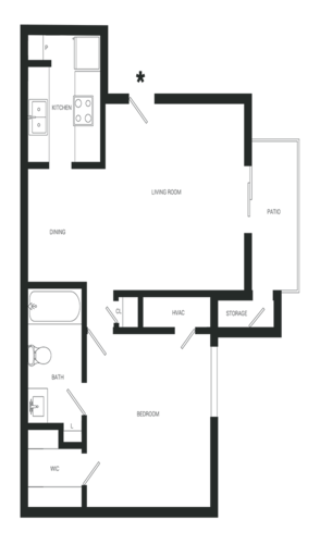 The Ridge on 161 Irving Floorplan 1
