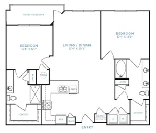 The Sutherland Grand Prairie FloorPlan 1