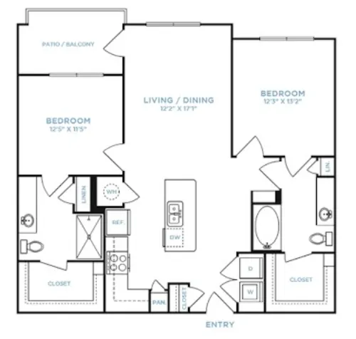 The Sutherland Grand Prairie FloorPlan 2