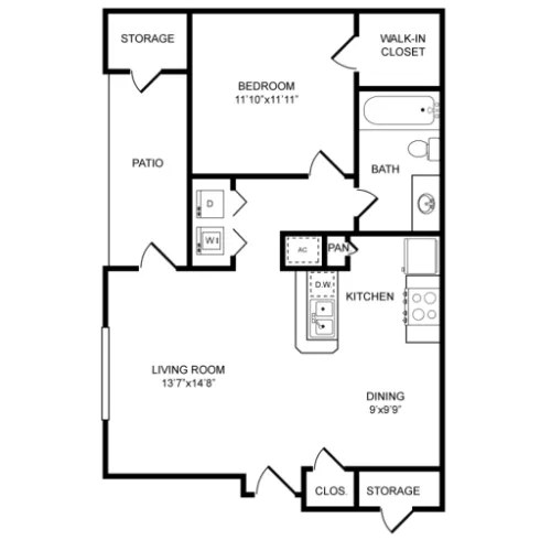 The View at Lakeside Lewisville FloorPlan 1