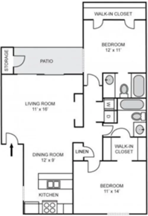 Three60 North Apartments Grand Prairie FloorPlan 5