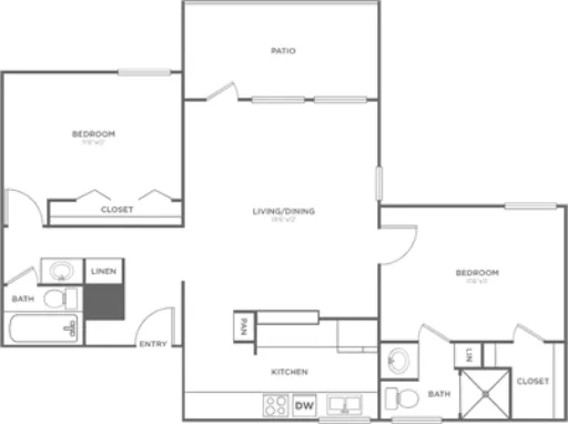 Tower Village Irving Floorplan 6