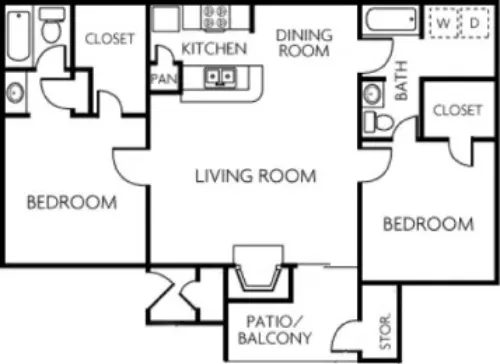 Trinity Apartments Irving FloorPlan 4