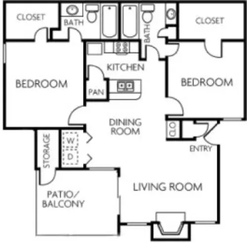 Trinity Apartments Irving FloorPlan 6