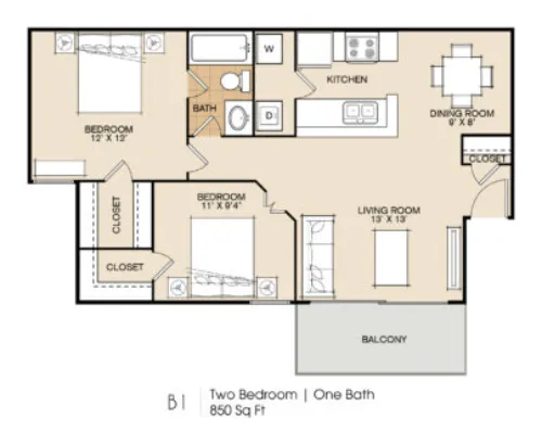 Trinity Park Apartments Irving FloorPlan 2