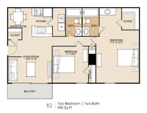 Trinity Park Apartments Irving FloorPlan 3
