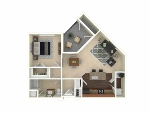 Viceroy Apartments Grand Prairie FloorPlan 1