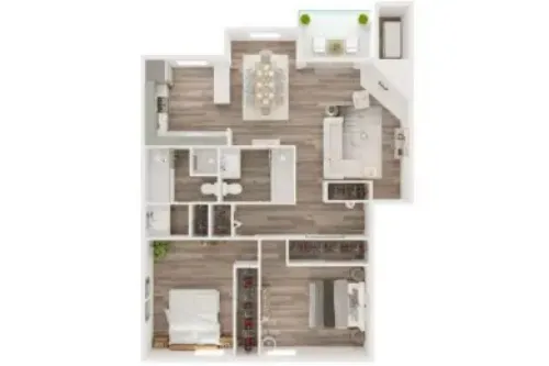 Water Ridge Apartments Irving FloorPlan 5