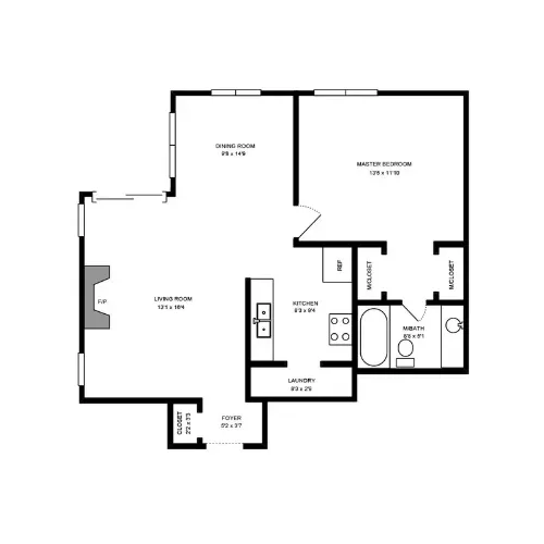 West Creek Villas Dallas FloorPlan 1