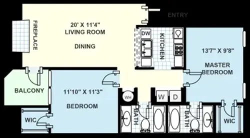 Windscape Apartments Grand Prairie FloorPlan 3