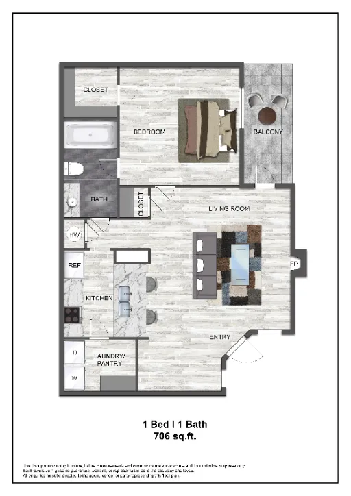 Woodlyn Apartments McKinney Floorplan 1