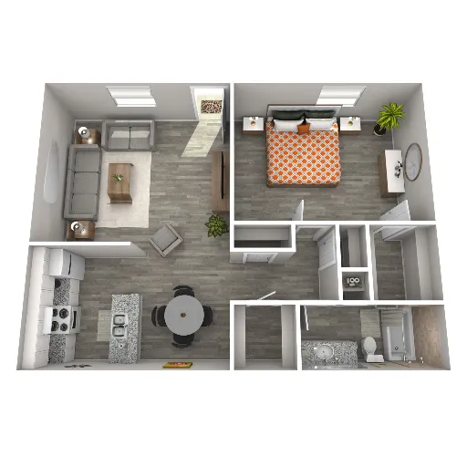 Woodside Villas Irving Floorplan 1