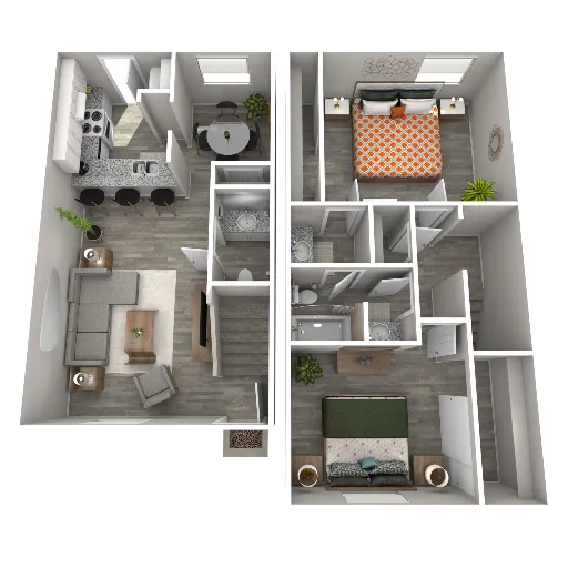 Woodside Villas Irving Floorplan 2