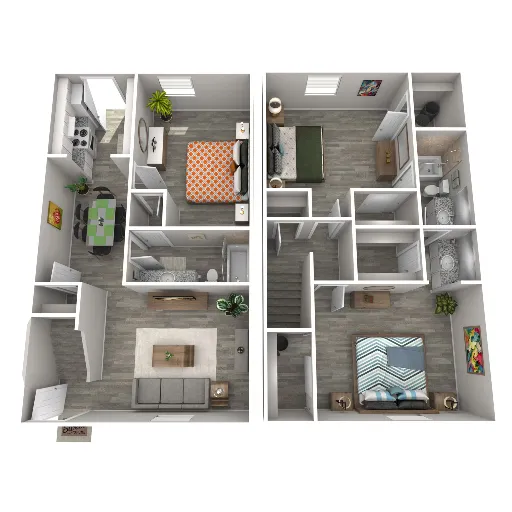 Woodside Villas Irving Floorplan 4