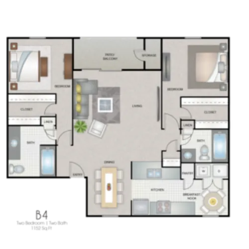 Wythe Apartment Homes Irving Floorplan 16