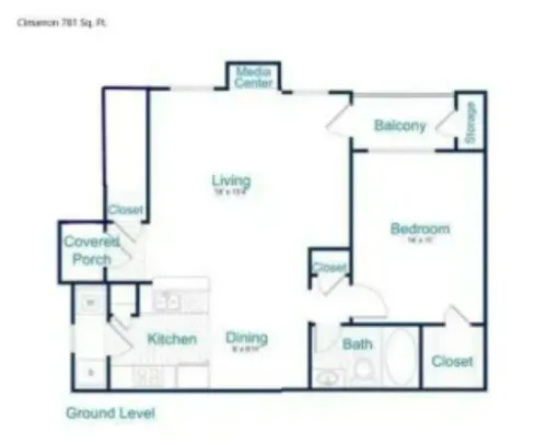 2803 Riverside Apartments Grand Prairie FloorPlan 2