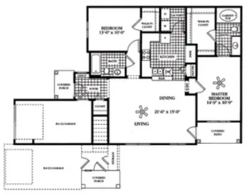 2803 Riverside Apartments Grand Prairie FloorPlan 6
