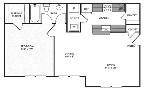 29 Fifty Apartments Grapevine Floorplan 1