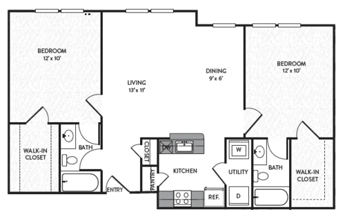 29 Fifty Apartments Grapevine Floorplan 2