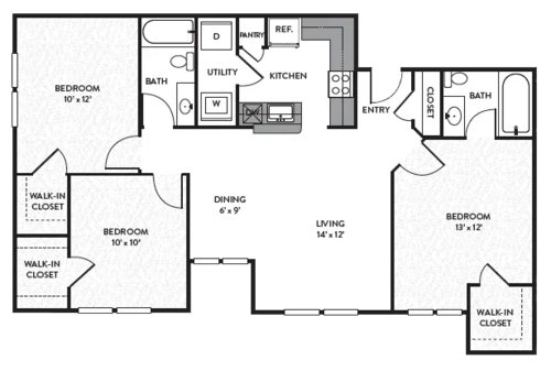 29 Fifty Apartments Grapevine Floorplan 4