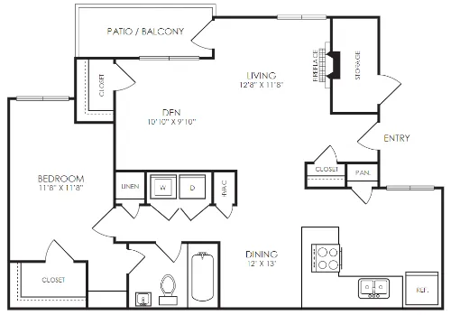 AMP at The Grid Arlington Floorplan 3