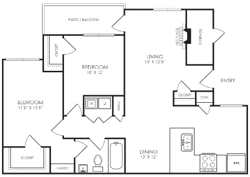 AMP at The Grid Arlington Floorplan 5