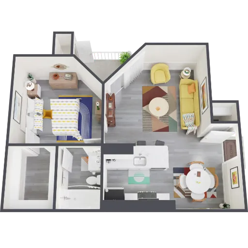 Admiral Apartments Fort Worth Floorplan 1
