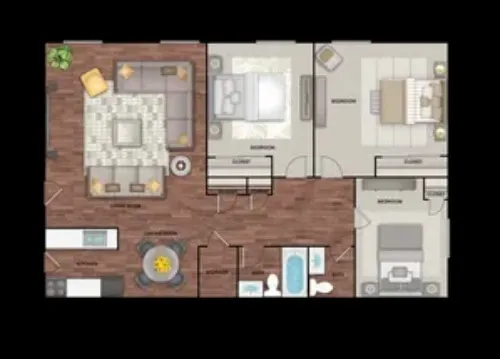 Apex Apartments Fort Worth floor plan 3