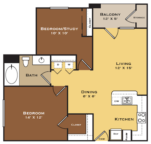 Arioso Apartments & Townhomes Grand Prairie Floorplan 9
