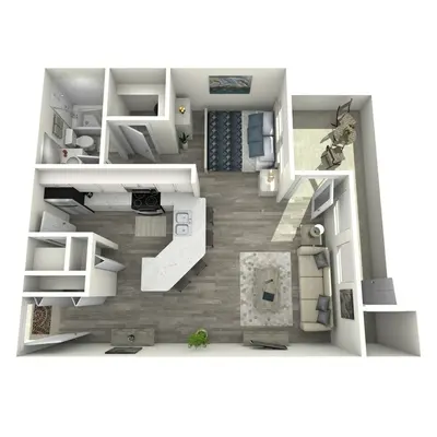 Axis Waterfront Fort Worth Floorplan 1
