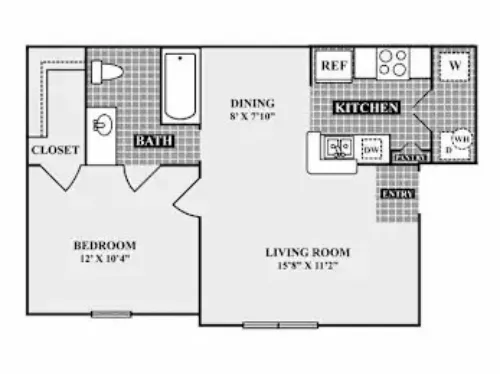 Bardin Greene Apartments Arlington FloorPlan 1