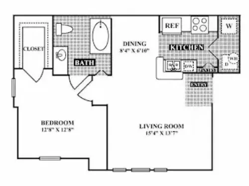 Bardin Greene Apartments Arlington FloorPlan 2