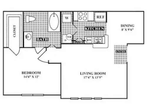 Bardin Greene Apartments Arlington FloorPlan 3