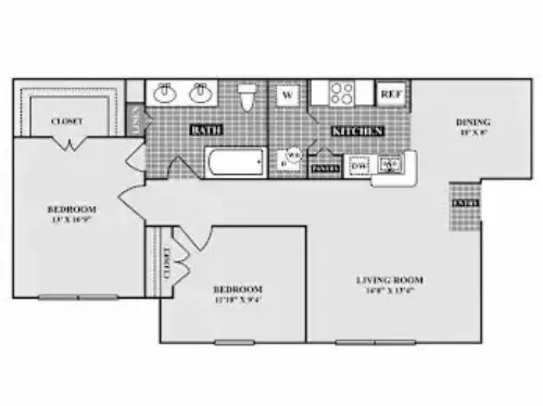 Bardin Greene Apartments Arlington FloorPlan 4