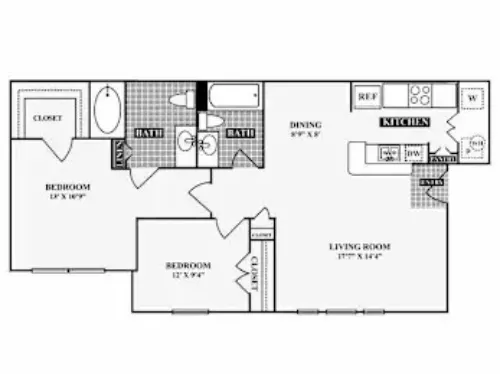 Bardin Greene Apartments Arlington FloorPlan 5