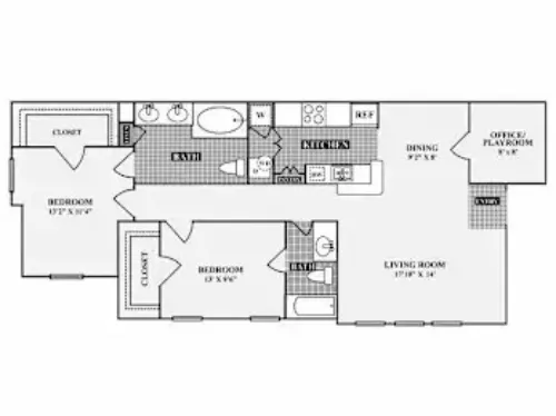Bardin Greene Apartments Arlington FloorPlan 6