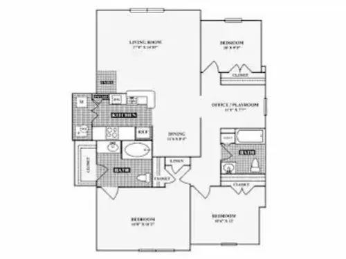 Bardin Greene Apartments Arlington FloorPlan 7