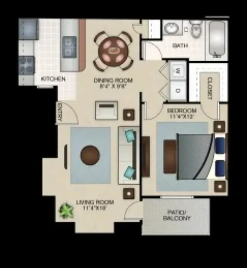 Bardin Oaks Arlington FloorPlan 1