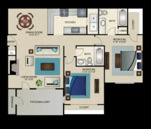 Bardin Oaks Arlington FloorPlan 4