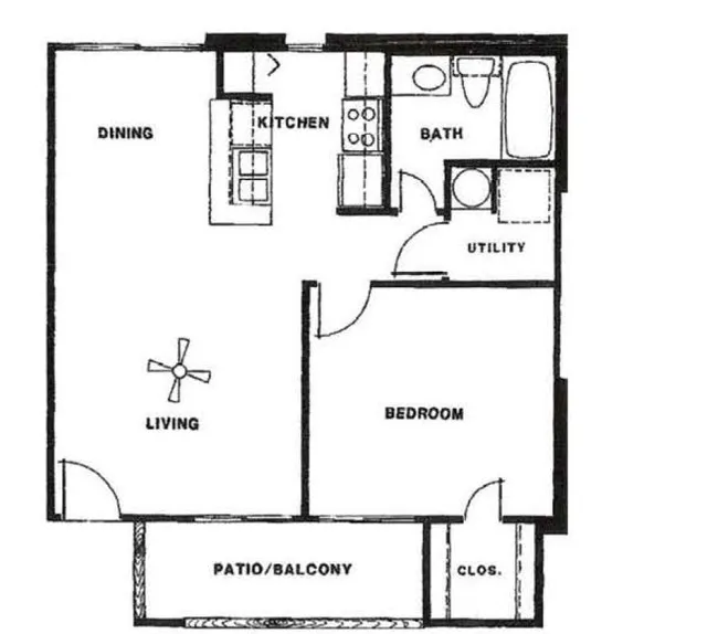 Bent Tree Apartments Denton Floorplan 1